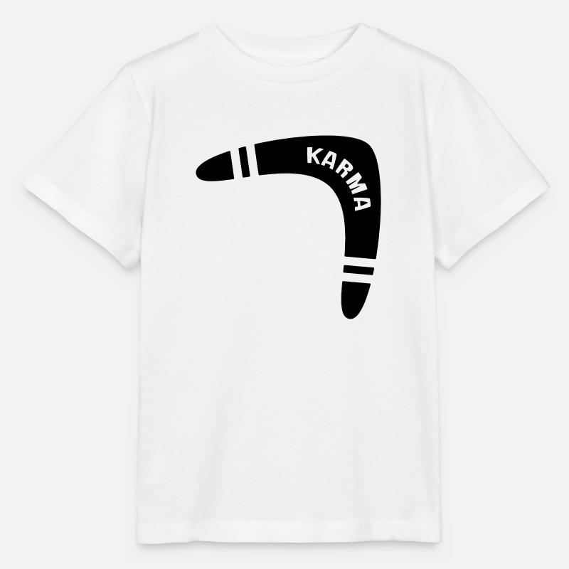 KARMA BOOMERANG - Stanley/Stella Kinder T-Shirt MINI CREATOR  - Weiß