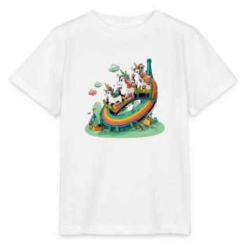 Les licornes au pays arc en ciel - T-shirt bio MINI CREATOR Stanley/Stella Enfant - blanc - Devant - Maike (125cm)