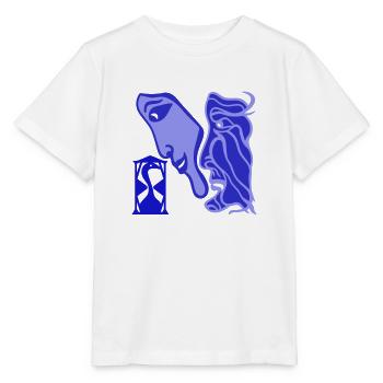 Jeunesse perdue. Le masque éphémère du temps - T-shirt bio MINI CREATOR Stanley/Stella Enfant - blanc - Devant - Maike (125cm)