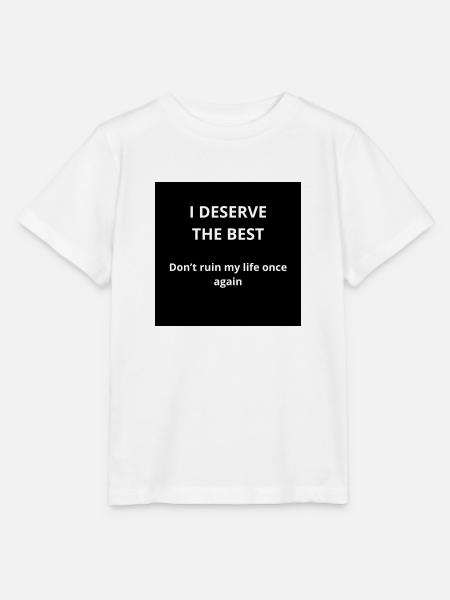 Ich verdiene das Beste - Stanley/Stella Kinder T-Shirt MINI CREATOR  - Weiß