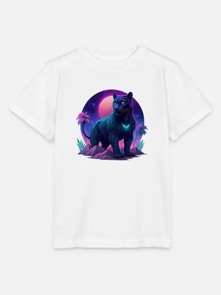 Schwarzer Panter - Stanley/Stella Kinder T-Shirt MINI CREATOR - Weiß