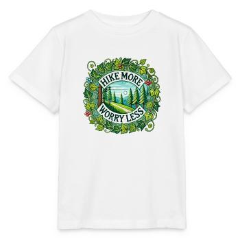 Hike More Worry Less - Stanley/Stella MINI CREATOR Kids’ T-Shirt - white - Front - Maike (125cm)
