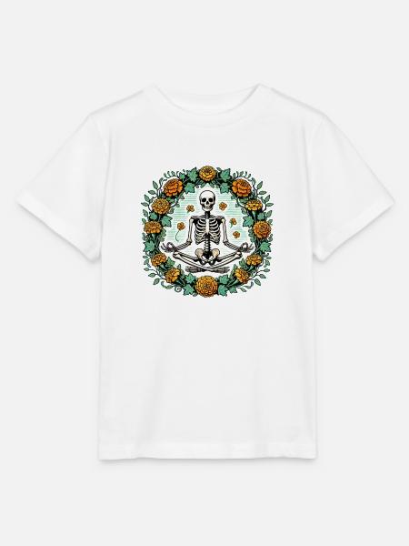 Zen-Modus Skelett - Stanley/Stella Kinder T-Shirt MINI CREATOR  - Weiß