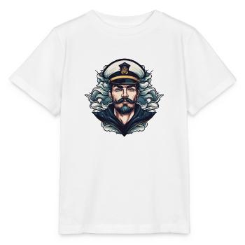 Kapitän Captain Seemann - Stanley/Stella Kinder T-Shirt MINI CREATOR  - Weiß - Vorne - Maike (125cm)