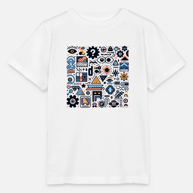 Abstrakte geometrische Muster - Stanley/Stella Kinder T-Shirt MINI CREATOR  - Weiß