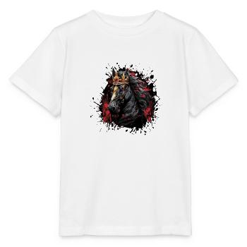 Couronne de cheval - T-shirt bio MINI CREATOR Stanley/Stella Enfant - blanc - Devant - Maike (125cm)