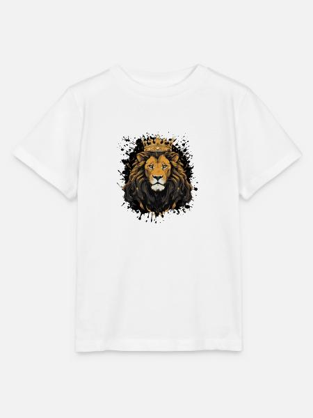 löwe könig - Stanley/Stella Kinder T-Shirt MINI CREATOR - Weiß
