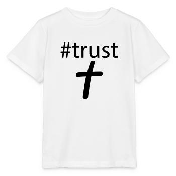 #trust in Jesus - Stanley/Stella MINI CREATOR Kids’ T-Shirt - white - Front - Maike (125cm)