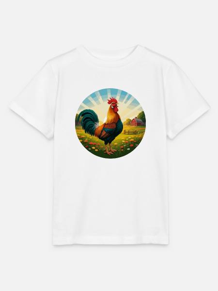 Haan bij zonsopgang - T-shirt MINI CREATOR barn från Stanley/Stella - vit