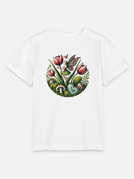 Frühling Tulpen Fee - Stanley/Stella Kinder T-Shirt MINI CREATOR  - Weiß