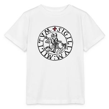 templar knights seal - Stanley/Stella Kinder T-Shirt MINI CREATOR  - Weiß - Vorne - Maike (125cm)
