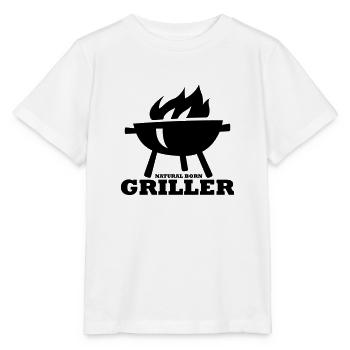 Natural Born Griller - BBQ Master, BBQ, Grilling - Stanley/Stella MINI CREATOR Kids’ T-Shirt - white - Front - Maike (125cm)