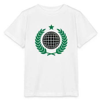 Couronne de laurier (Golf) 02 - T-shirt bio MINI CREATOR Stanley/Stella Enfant - blanc - Devant - Maike (125cm)