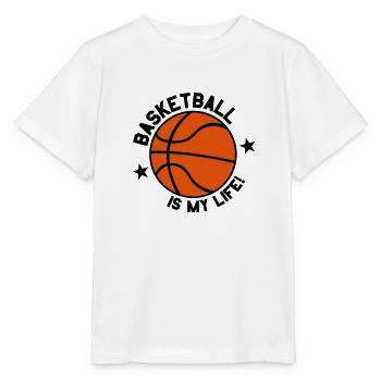 basketball_is_my_life, stars - Stanley/Stella Kinder T-Shirt MINI CREATOR  - Weiß - Vorne - Maike (125cm)