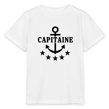 capitaine - T-shirt bio MINI CREATOR Stanley/Stella Enfant - blanc - Devant - Maike (125cm)