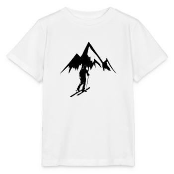 Ski Touring Touring Ski Gift Skiing Mountain Hiking - Stanley/Stella MINI CREATOR Kids’ T-Shirt - white - Front - Maike (125cm)