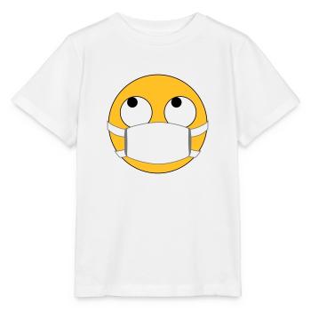 Maske? Voll nervig! Emoji mit Maske - Stanley/Stella Kinder T-Shirt MINI CREATOR  - Weiß - Vorne - Maike (125cm)
