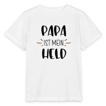 Papa ist mein Held - Stanley/Stella Kinder T-Shirt MINI CREATOR  - Weiß - Vorne - Maike (125cm)
