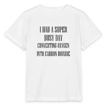 JOURNÉE CHARGÉE POUR CONVERTIR L’OXYGÈNE EN DIOXYDE DE CARBONE - T-shirt bio MINI CREATOR Stanley/Stella Enfant - blanc - Devant - Maike (125cm)