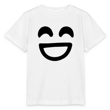 Lächeln Gesicht Vektor - Stanley/Stella Kinder T-Shirt MINI CREATOR  - Weiß - Vorne - Maike (125cm)