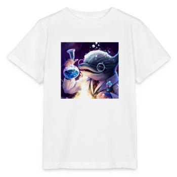 Mad dolphin scientist experimenting - Stanley/Stella MINI CREATOR Kids’ T-Shirt - white - Front - Maike (125cm)
