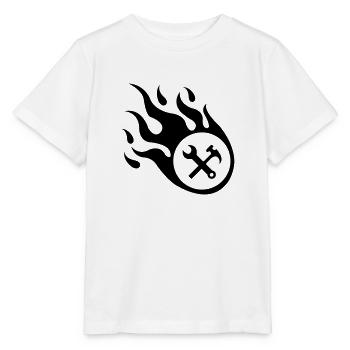 Handwerker Flamme - Stanley/Stella Kinder T-Shirt MINI CREATOR  - Weiß - Vorne - Maike (125cm)