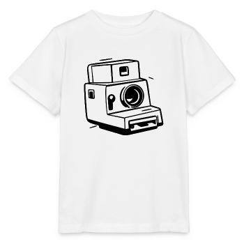 Appareil photo, Appareil photo vintage, Ancien appareil photo, Ancien - T-shirt bio MINI CREATOR Stanley/Stella Enfant - blanc - Devant - Maike (125cm)