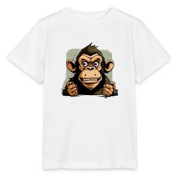 Basil the chimpanzee - Stanley/Stella MINI CREATOR Kids’ T-Shirt - white - Front - Maike (125cm)