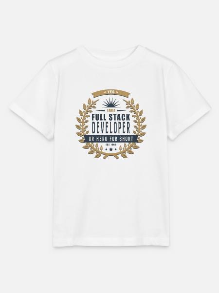 Full Stack Developer dunkel - Stanley/Stella Kinder T-Shirt MINI CREATOR  - Weiß