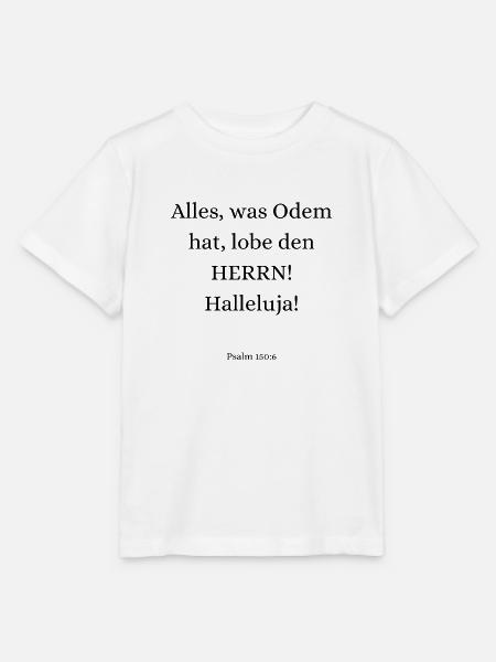 Bibelvers - Psalm 150:6 - Stanley/Stella Kinder T-Shirt MINI CREATOR - Weiß