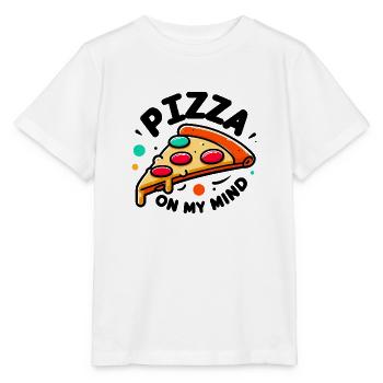 Pizza in meinem Kopf - Stanley/Stella Kinder T-Shirt MINI CREATOR  - Weiß - Vorne - Maike (125cm)