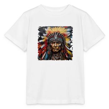 Native American Chief Design Native American Head Candy - Stanley/Stella MINI CREATOR Kids’ T-Shirt - white - Front - Maike (125cm)