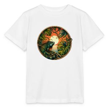 Soleil de la jungle - T-shirt bio MINI CREATOR Stanley/Stella Enfant - blanc - Devant - Maike (125cm)