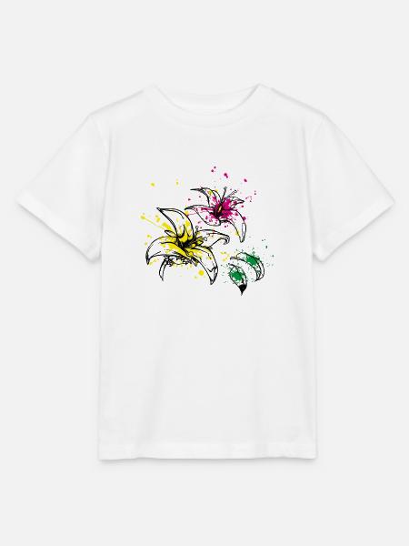 blüten splash - Stanley/Stella Kinder T-Shirt MINI CREATOR  - Weiß