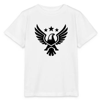 Adler Falke Sterne Symbol Wappen Piktogramm Vektor - Stanley/Stella Kinder T-Shirt MINI CREATOR  - Weiß - Vorne - Maike (125cm)