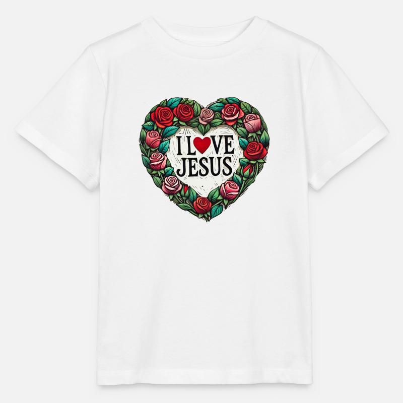 J’aime Jésus-Christ - T-shirt bio MINI CREATOR Stanley/Stella Enfant - blanc