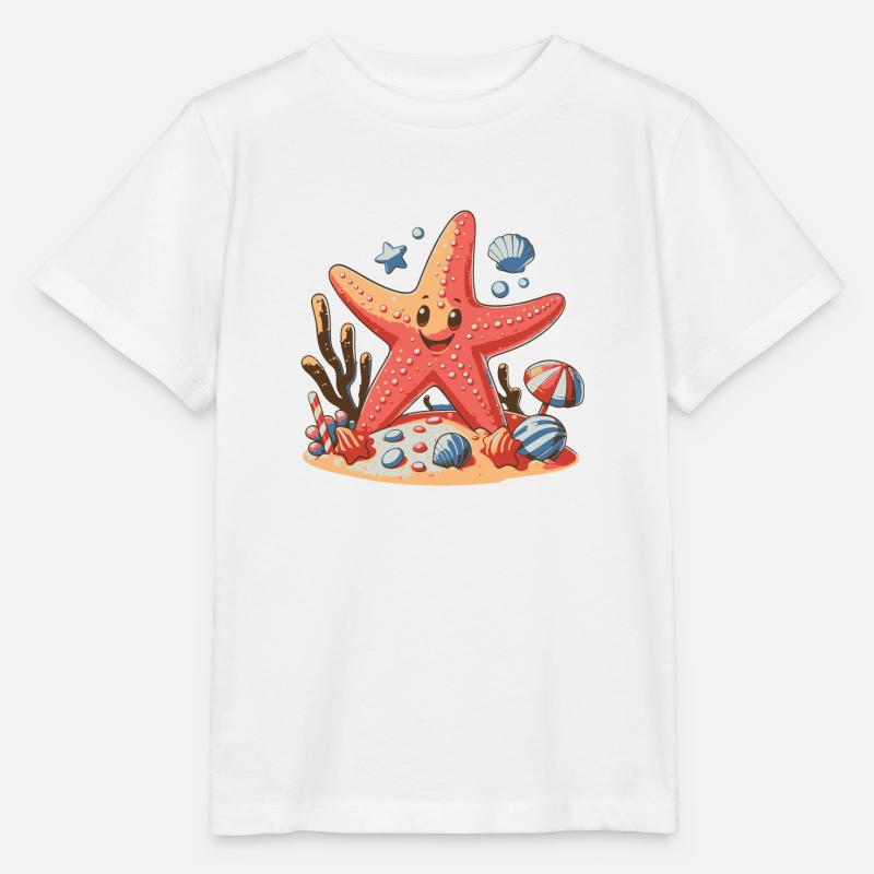 Seestern - Stanley/Stella Kinder T-Shirt MINI CREATOR  - Weiß