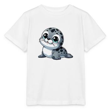 Baby seal - Stanley/Stella MINI CREATOR Kids’ T-Shirt - white - Front - Maike (125cm)