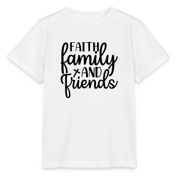 Belief. Family. Friends - Stanley/Stella MINI CREATOR Kids’ T-Shirt - white - Front - Maike (125cm)