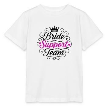 Braut Support Team - Stanley/Stella Kinder T-Shirt MINI CREATOR  - Weiß - Vorne - Maike (125cm)