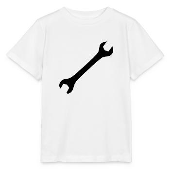 Schraubenschlüssel - Stanley/Stella Kinder T-Shirt MINI CREATOR  - Weiß - Vorne - Maike (125cm)