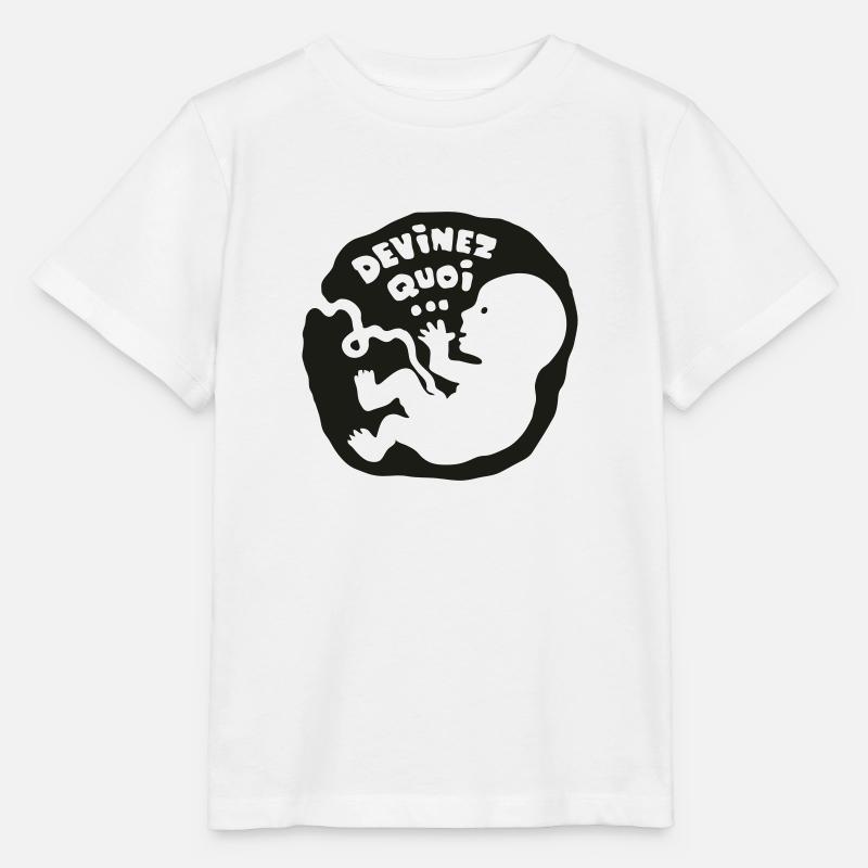 Devinez quoi… (enceinte) - T-shirt bio MINI CREATOR Stanley/Stella Enfant - blanc