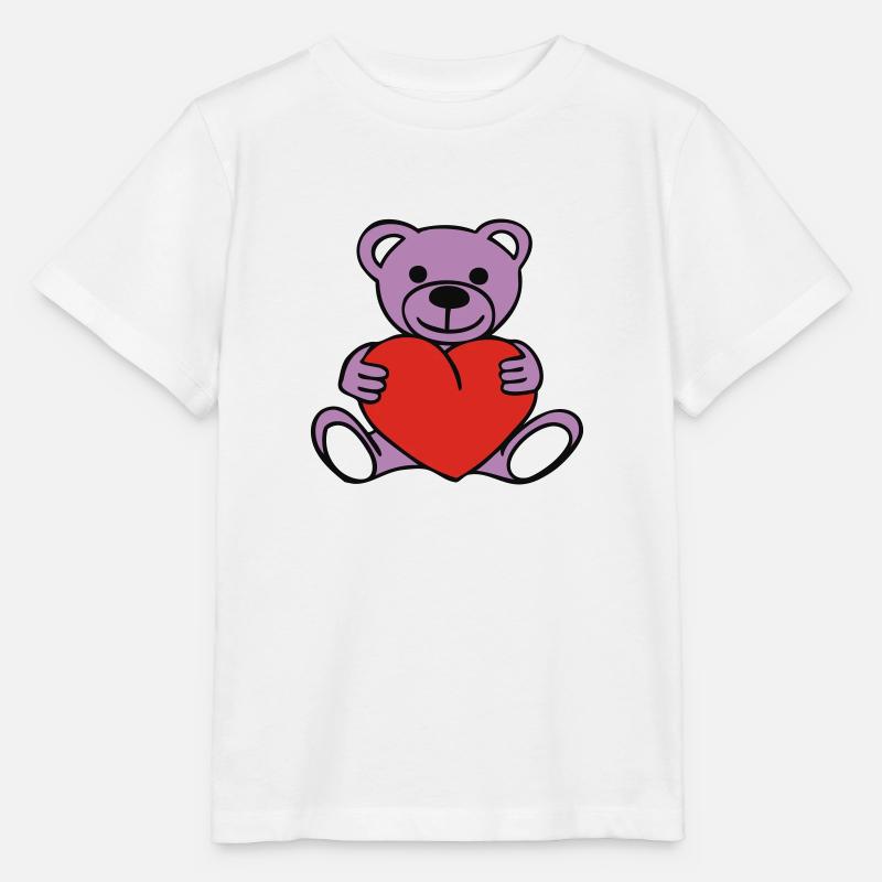 ourson & coeur - T-shirt bio MINI CREATOR Stanley/Stella Enfant - blanc