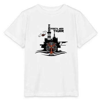North Sea Tiger Oil Rig Platform Aberdeen - Stanley/Stella MINI CREATOR Kids’ T-Shirt - white - Front - Maike (125cm)