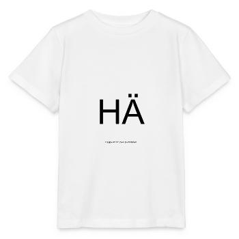 Affiche "HÄ" - T-shirt bio MINI CREATOR Stanley/Stella Enfant - blanc - Devant - Maike (125cm)