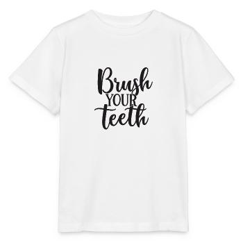 Putz dir die Zähne - Stanley/Stella Kinder T-Shirt MINI CREATOR  - Weiß - Vorne - Maike (125cm)