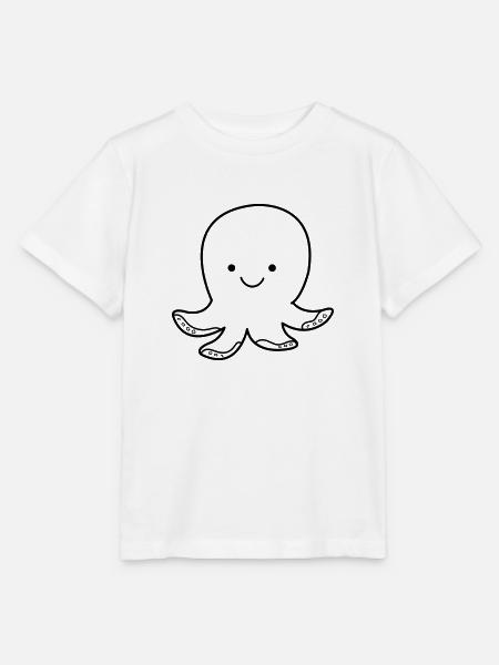 oktopus smile - Stanley/Stella Kinder T-Shirt MINI CREATOR - Weiß