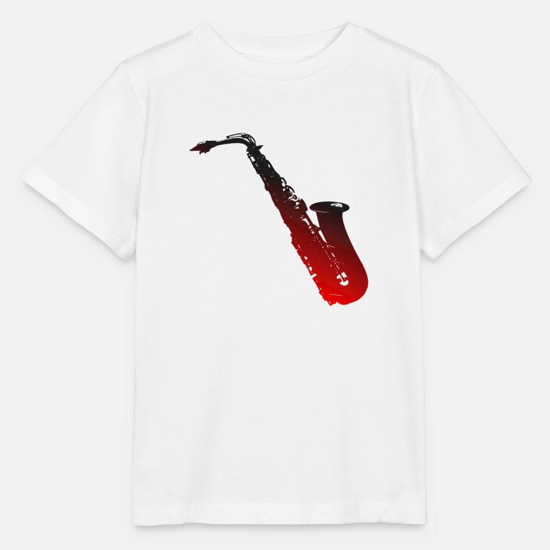 Saxophone - T-shirt bio MINI CREATOR Stanley/Stella Enfant - blanc