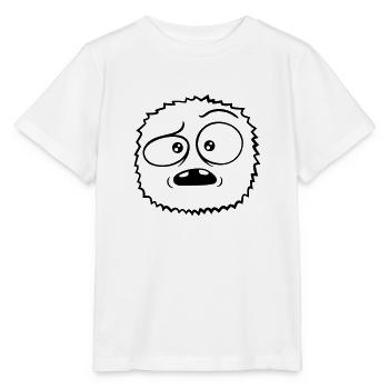 Skeptisches Gesicht haariges Monster - Stanley/Stella Kinder T-Shirt MINI CREATOR  - Weiß - Vorne - Maike (125cm)