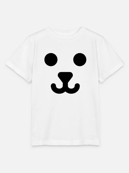 Bären Gesicht - Stanley/Stella Kinder T-Shirt MINI CREATOR - Weiß